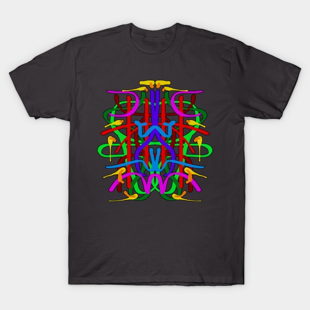 Abstract Symmetrical Colorful Ribbon T-Shirt by Zeroeroroo